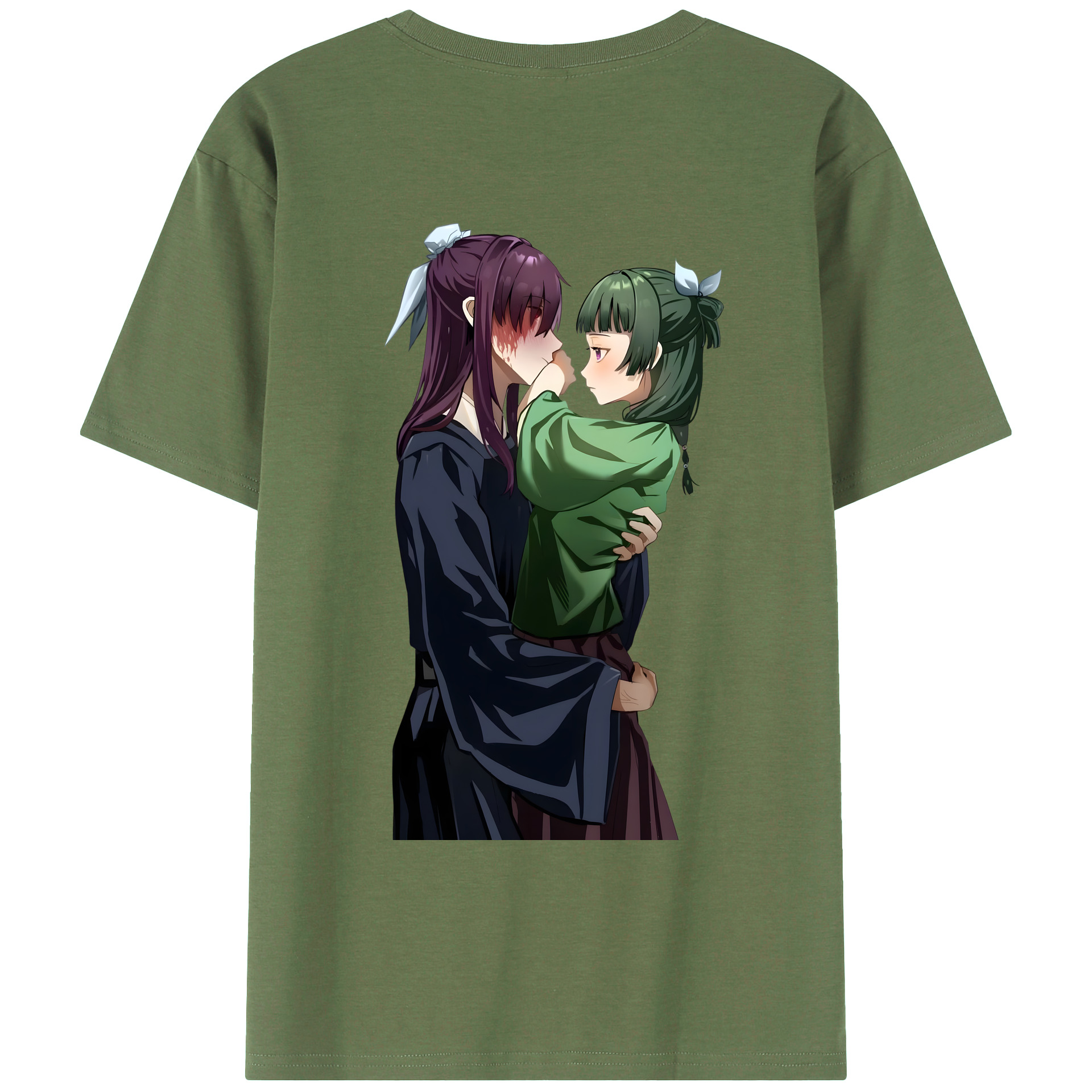 （画像用） 薬屋のひとりごと The Apothecary Diaries 綿100％ メンズ半袖Tシャツ（バックプリント） 通気性